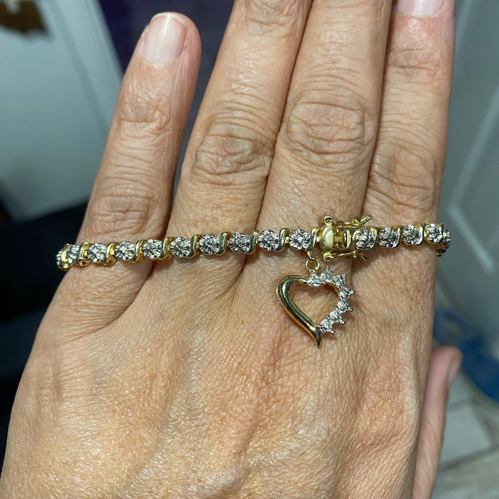 Vintage Heart Tennis Bracelet